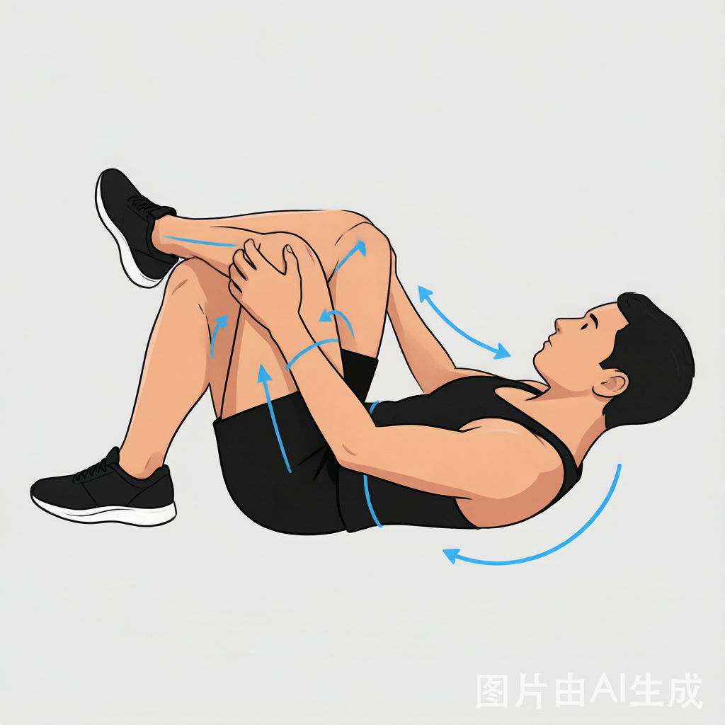 仰卧抱膝